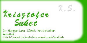 krisztofer suket business card